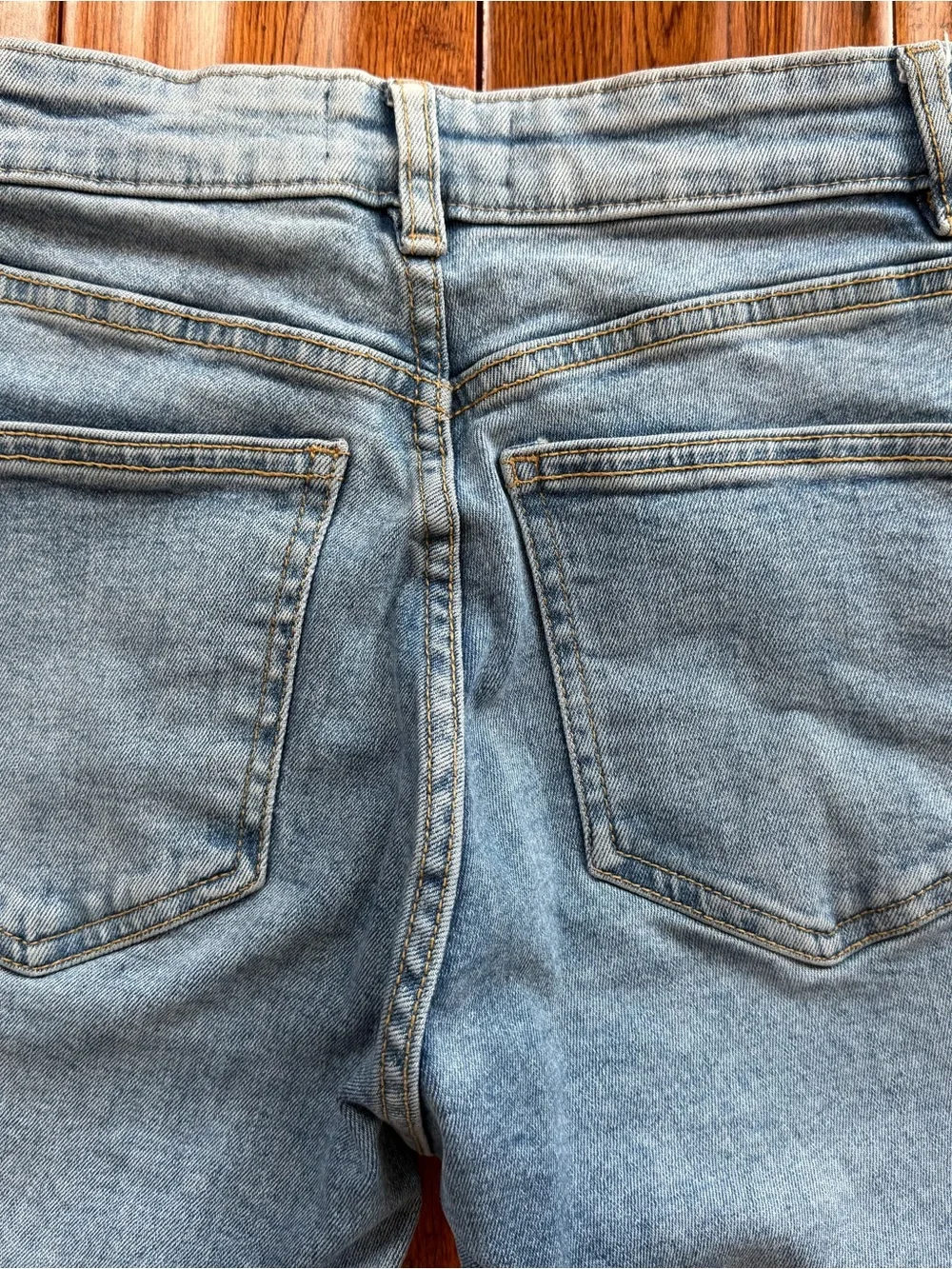 Zara Light Blue Ankle Flare Jeans